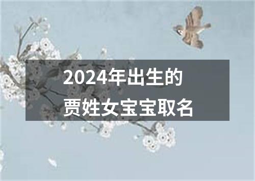 2024年出生的贾姓女宝宝取名