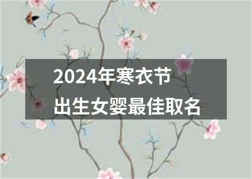 2024年寒衣节出生女婴最佳取名