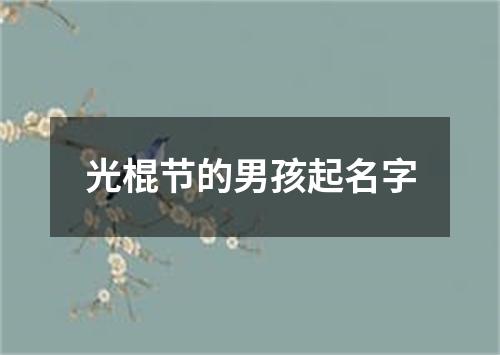 光棍节的男孩起名字