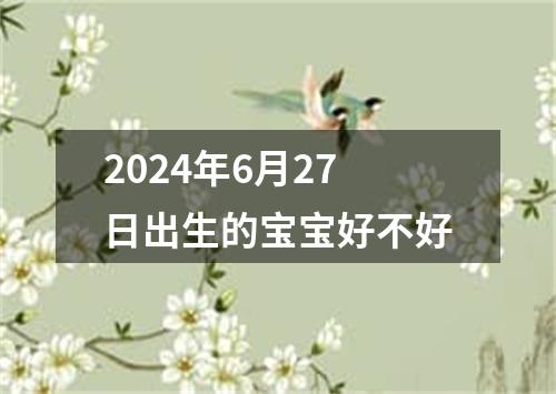 2024年6月27日出生的宝宝好不好