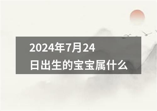 2024年7月24日出生的宝宝属什么