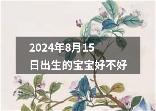 2024年8月15日出生的宝宝好不好