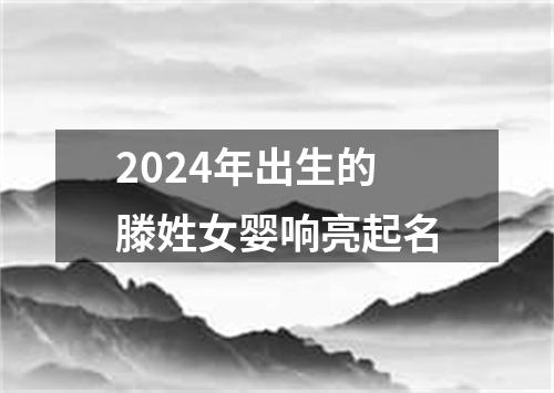 2024年出生的滕姓女婴响亮起名