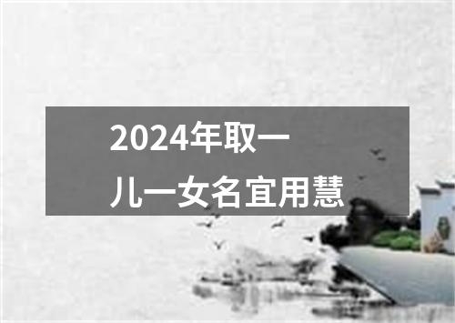 2024年取一儿一女名宜用慧