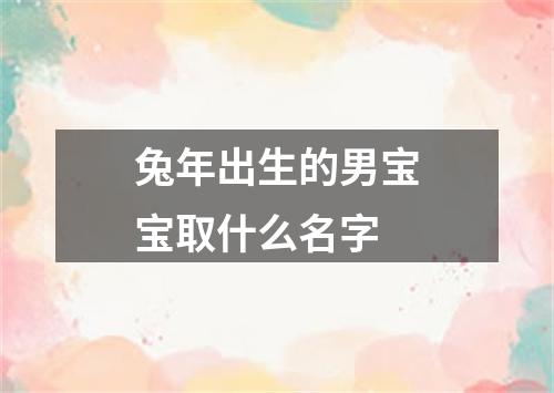 兔年出生的男宝宝取什么名字