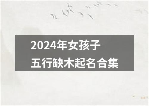 2024年女孩子五行缺木起名合集