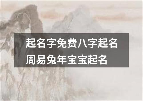 起名字免费八字起名周易兔年宝宝起名