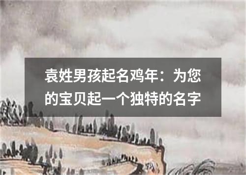 袁姓男孩起名鸡年：为您的宝贝起一个独特的名字