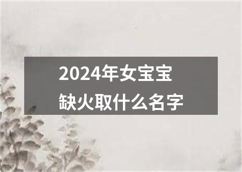 2024年女宝宝缺火取什么名字