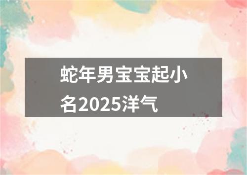 蛇年男宝宝起小名2025洋气