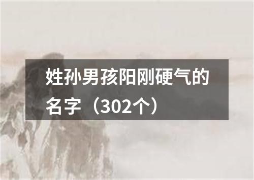 姓孙男孩阳刚硬气的名字（302个）