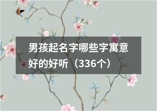 男孩起名字哪些字寓意好的好听（336个）