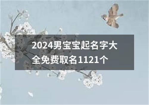 2024男宝宝起名字大全免费取名1121个