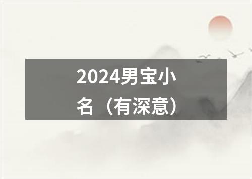 2024男宝小名（有深意）