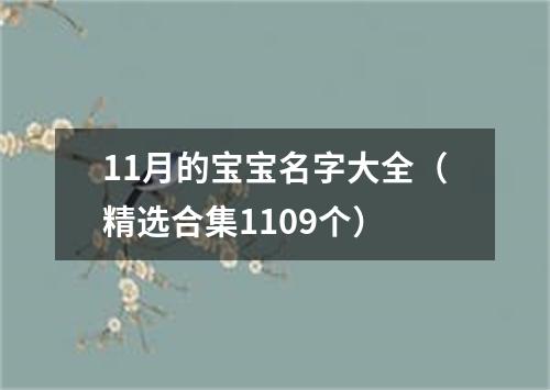 11月的宝宝名字大全（精选合集1109个）