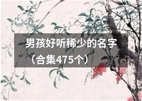 男孩好听稀少的名字（合集475个）