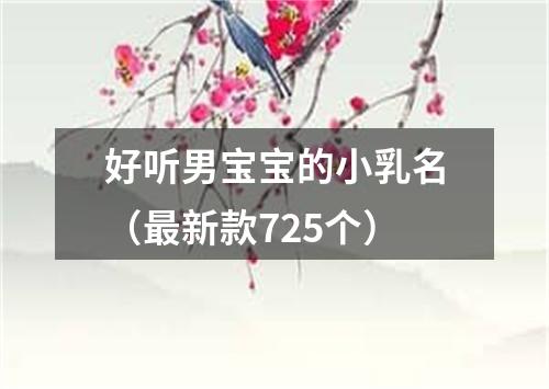 好听男宝宝的小乳名（最新款725个）