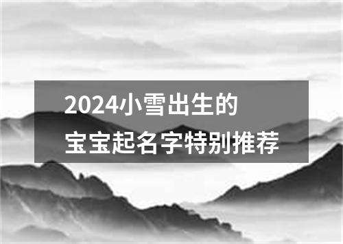 2024小雪出生的宝宝起名字特别推荐