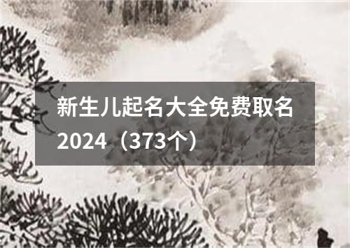 新生儿起名大全免费取名2024（373个）