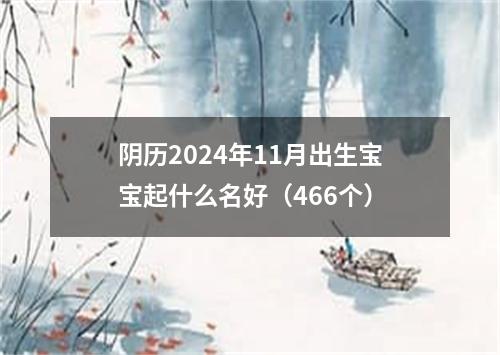 阴历2024年11月出生宝宝起什么名好（466个）