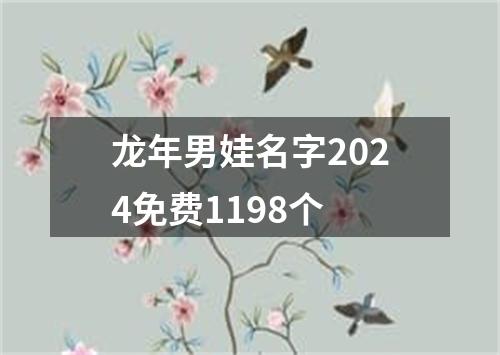 龙年男娃名字2024免费1198个