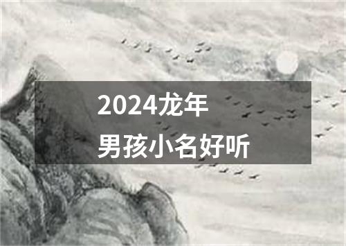 2024龙年男孩小名好听