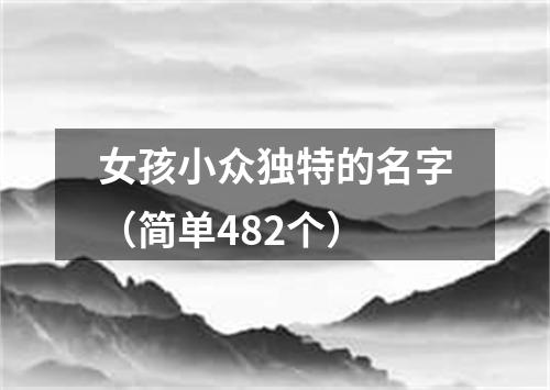 女孩小众独特的名字（简单482个）