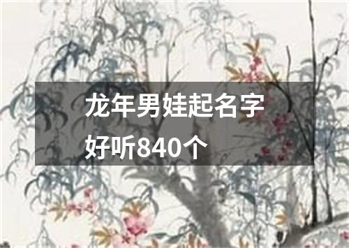 龙年男娃起名字好听840个