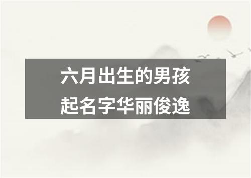 六月出生的男孩起名字华丽俊逸