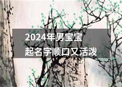 2024年男宝宝起名字顺口又活泼