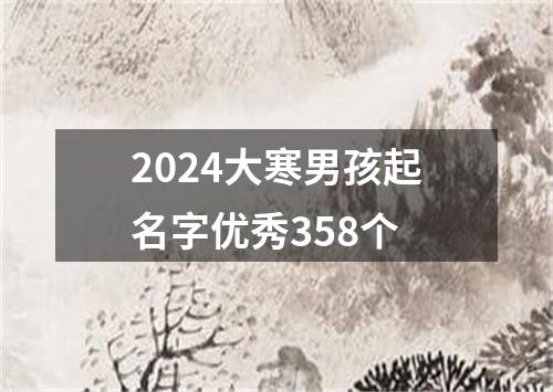 2024大寒男孩起名字优秀358个