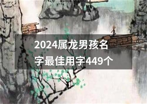 2024属龙男孩名字最佳用字449个