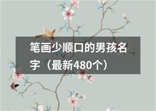 笔画少顺口的男孩名字（最新480个）