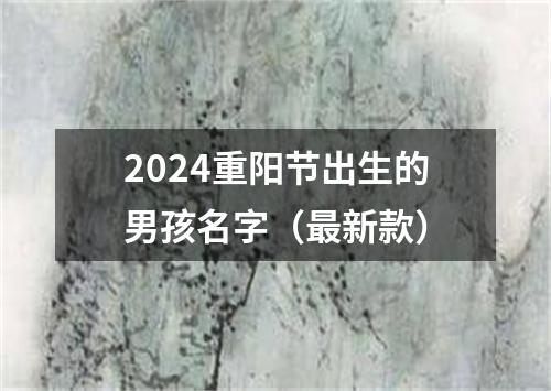 2024重阳节出生的男孩名字（最新款）