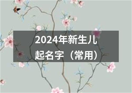 2024年新生儿起名字（常用）