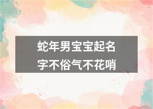 蛇年男宝宝起名字不俗气不花哨