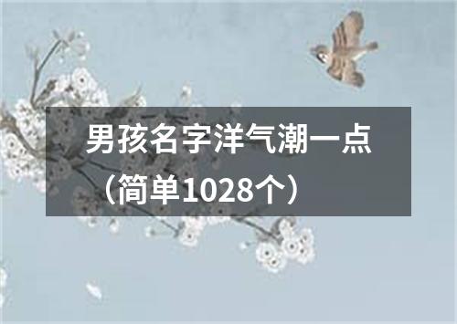 男孩名字洋气潮一点（简单1028个）