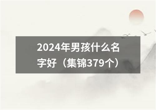 2024年男孩什么名字好（集锦379个）