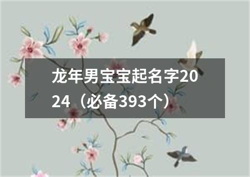 龙年男宝宝起名字2024（必备393个）