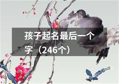 孩子起名最后一个字（246个）