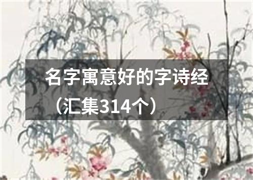 名字寓意好的字诗经（汇集314个）