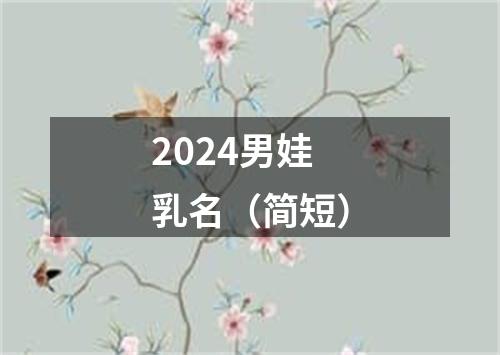 2024男娃乳名（简短）