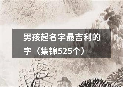 男孩起名字最吉利的字（集锦525个）