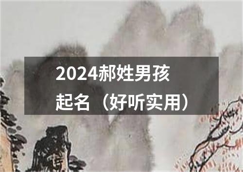 2024郝姓男孩起名（好听实用）