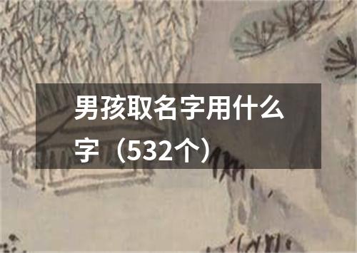 男孩取名字用什么字（532个）