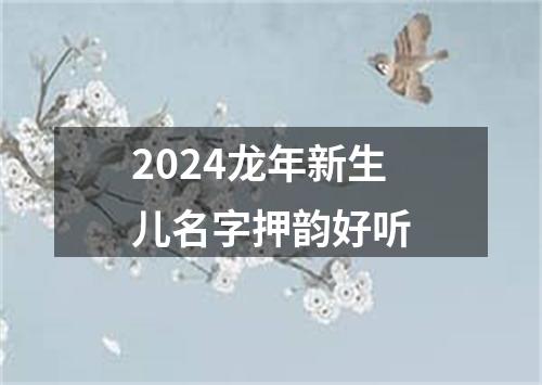 2024龙年新生儿名字押韵好听