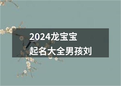 2024龙宝宝起名大全男孩刘