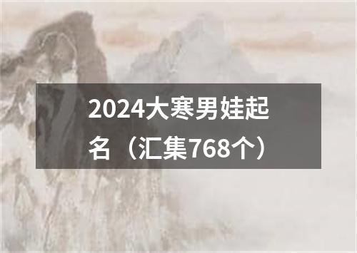 2024大寒男娃起名（汇集768个）