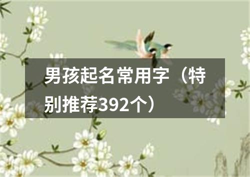 男孩起名常用字（特别推荐392个）