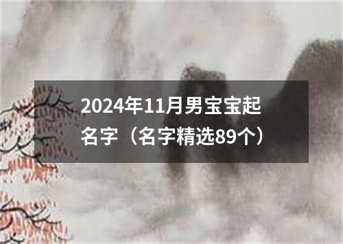 2024年11月男宝宝起名字（名字精选89个）